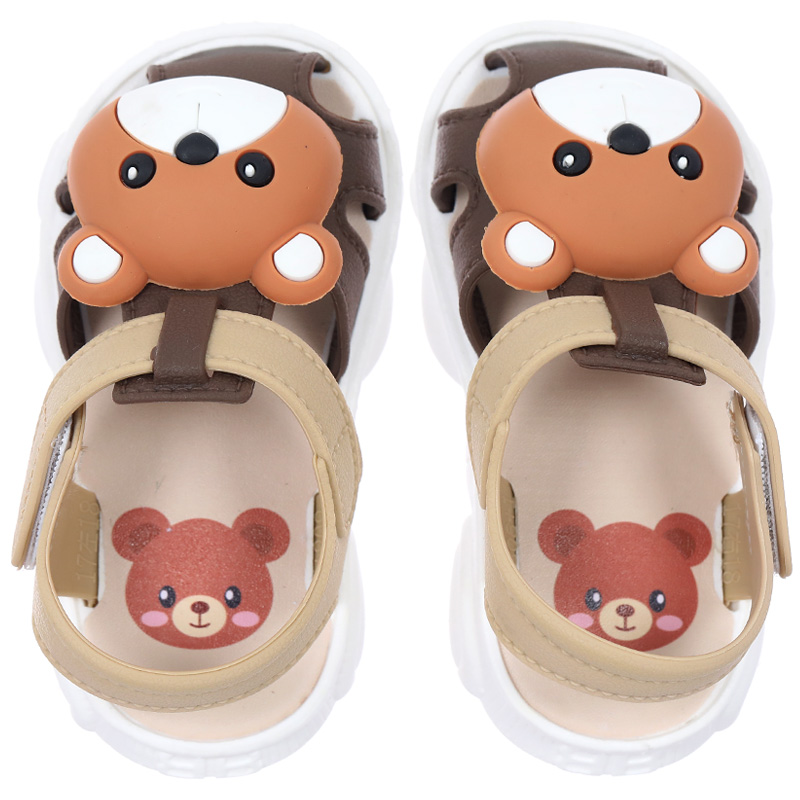 Giày sandal cho bé HappyTime SD013 màu trắng - nâu 9