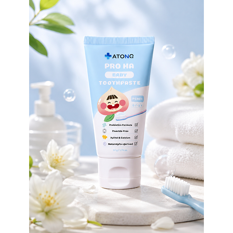 Kem đánh răng cho bé 3-10 tuổi Atono2 hương đào 50g 6