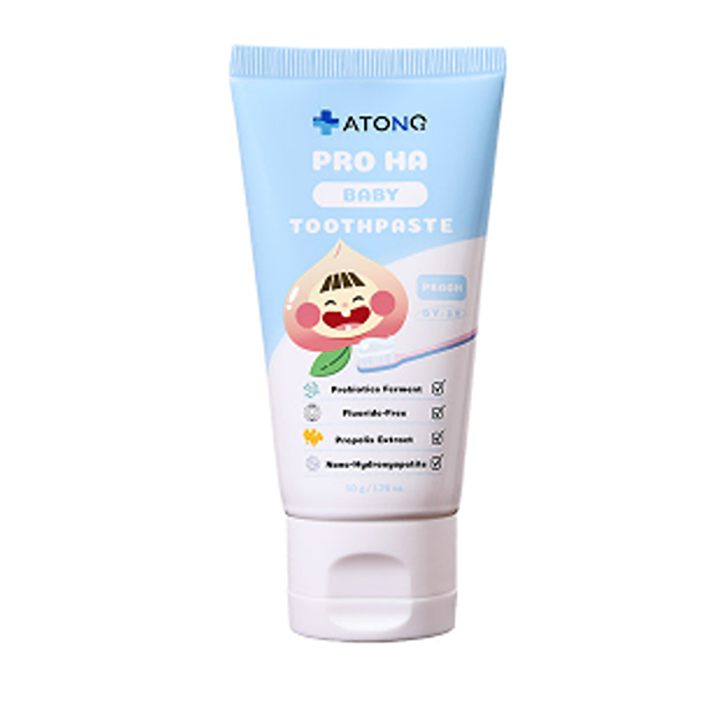 Kem đánh răng cho bé 3-10 tuổi Atono2 hương đào 50g 7