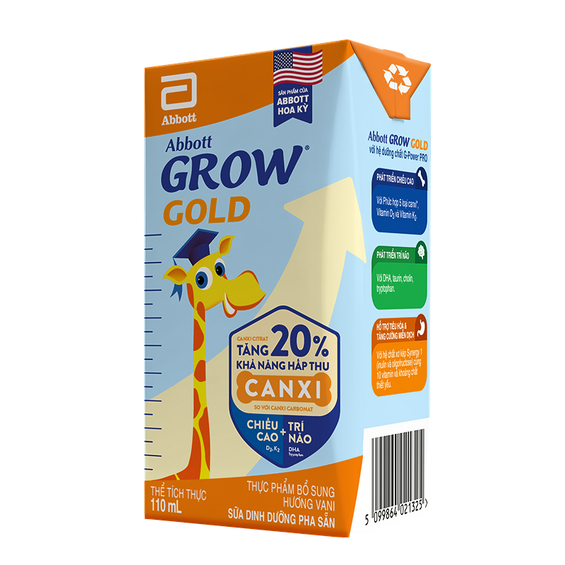 Combo 2 thùng 48 hộp sữa pha sẵn Abbott Grow Gold hương vani 110 ml (từ 1 tuổi) - Giao bao bì ngẫu nhiên 26