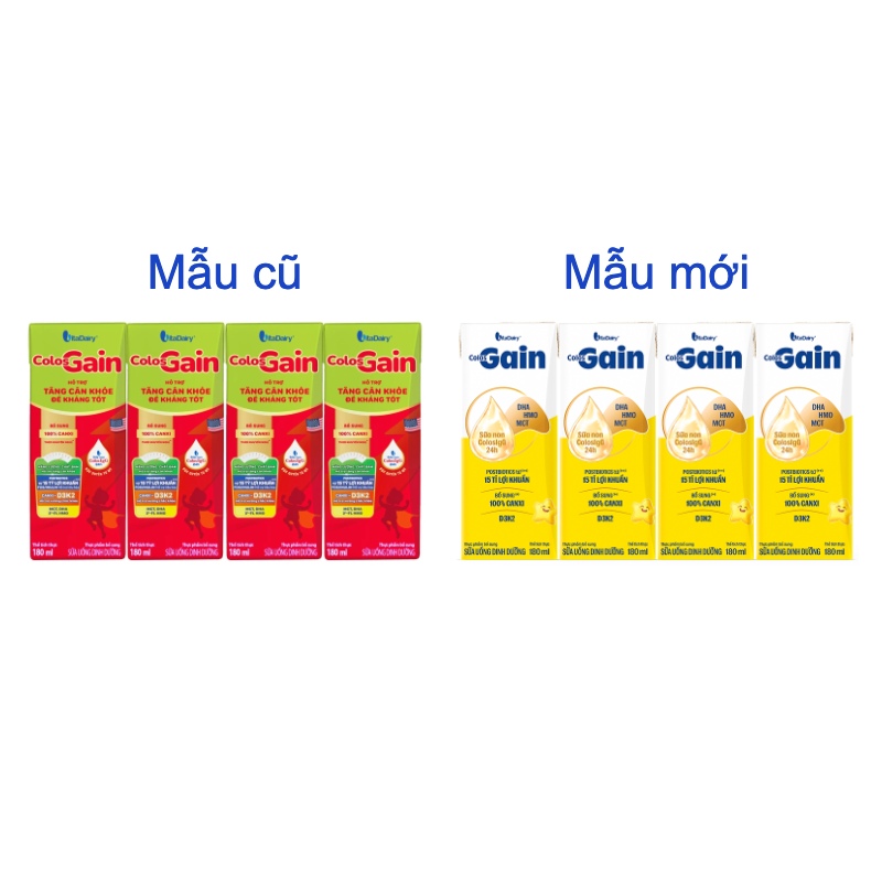 Lốc 4 hộp sữa non pha sẵn Colos Gain hương vani 180 ml (từ 1 tuổi) - Giao bao bì ngẫu nhiên 16