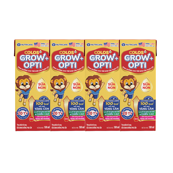 Lốc 4 hộp sữa pha sẵn Nutricare Colos 24h Grow Plus