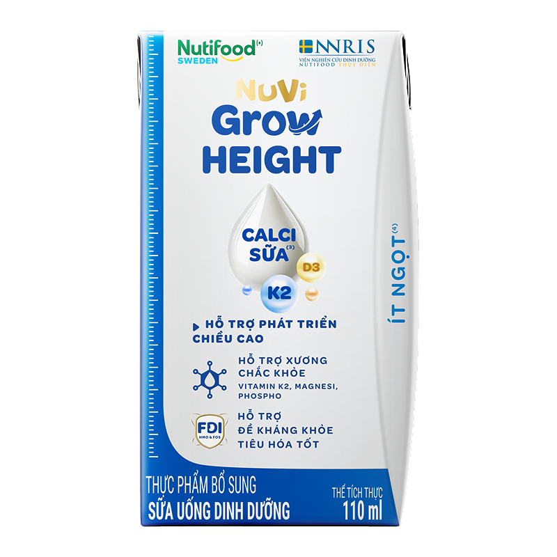 Lốc 4 hộp sữa pha sẵn Nuvi Grow Height 110 ml (từ 1 tuổi) 3