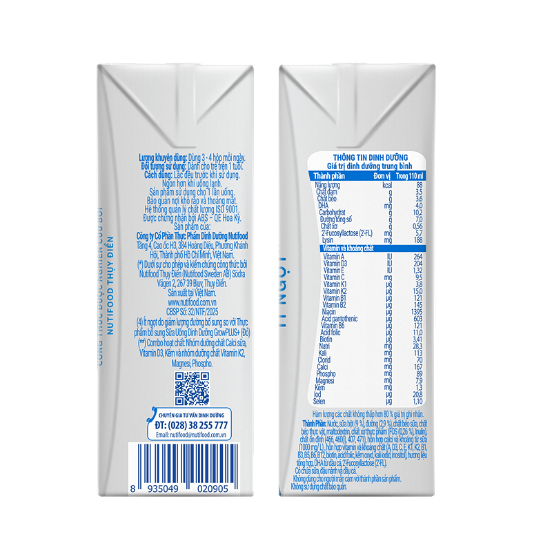Lốc 4 hộp sữa pha sẵn Nuvi Grow Height 110 ml (từ 1 tuổi) 5