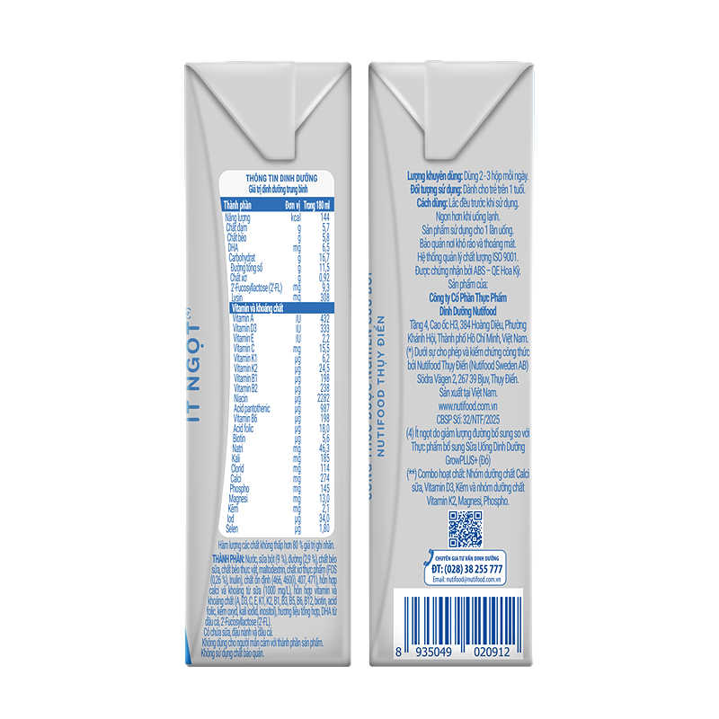 Lốc 4 hộp sữa pha sẵn Nuvi Grow Height 180 ml (từ 1 tuổi) 5