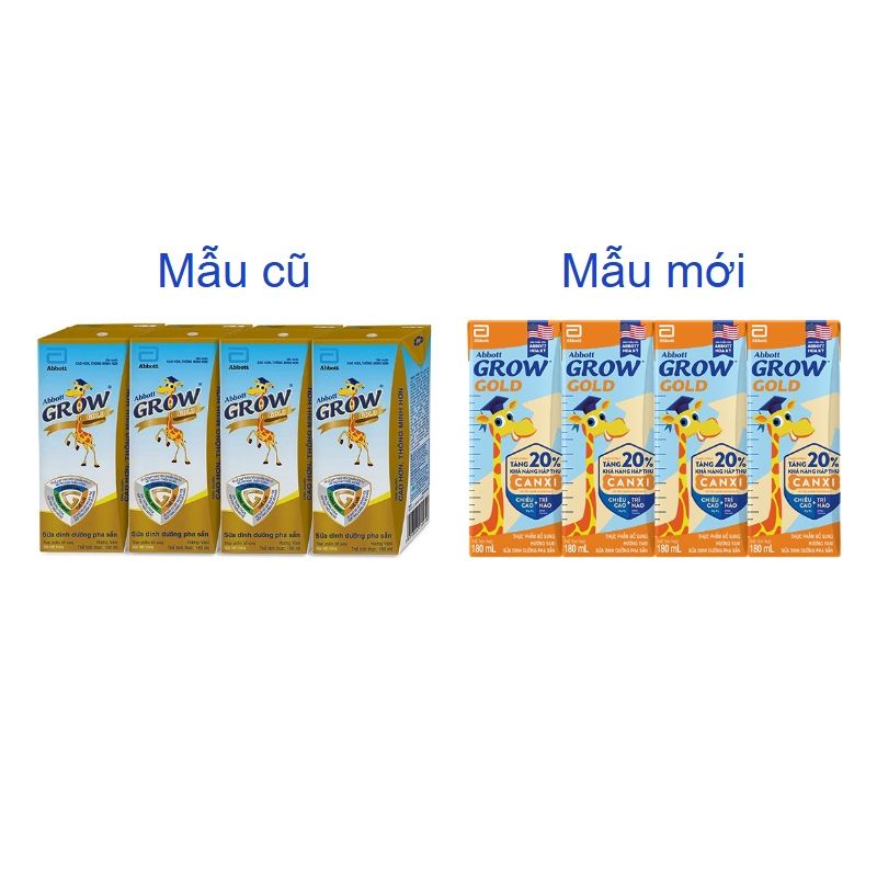 Combo 2 thùng 48 hộp sữa pha sẵn Abbott Grow Gold hương vani 180 ml (từ 1 tuổi) - Giao bao bì ngẫu nhiên 17