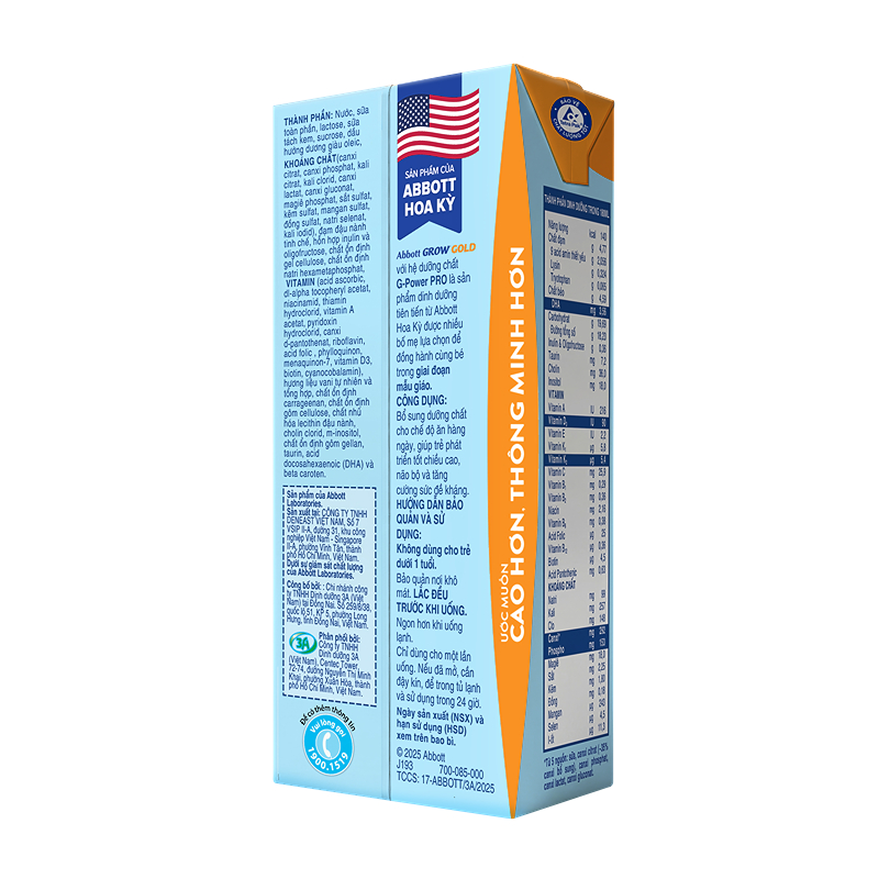 Combo 2 thùng 48 hộp sữa pha sẵn Abbott Grow Gold hương vani 180 ml (từ 1 tuổi) - Giao bao bì ngẫu nhiên 23