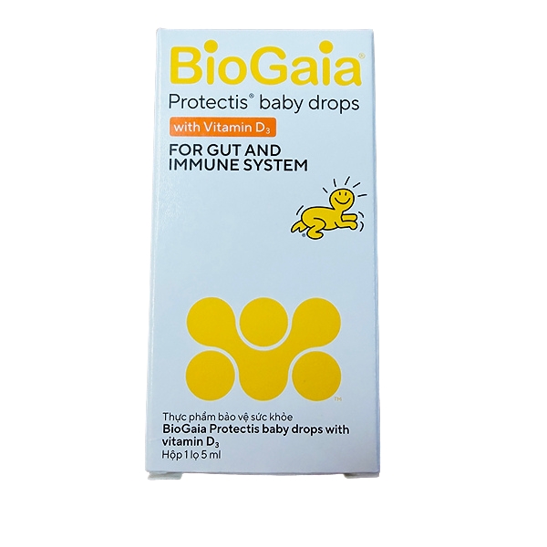 BioGaia Protectics Baby Drops D3 hỗ trợ cải thiện hệ vi sinh đường ruột, 5 ml dạng nhỏ giọt (từ 0 tháng) - AVAKids.com