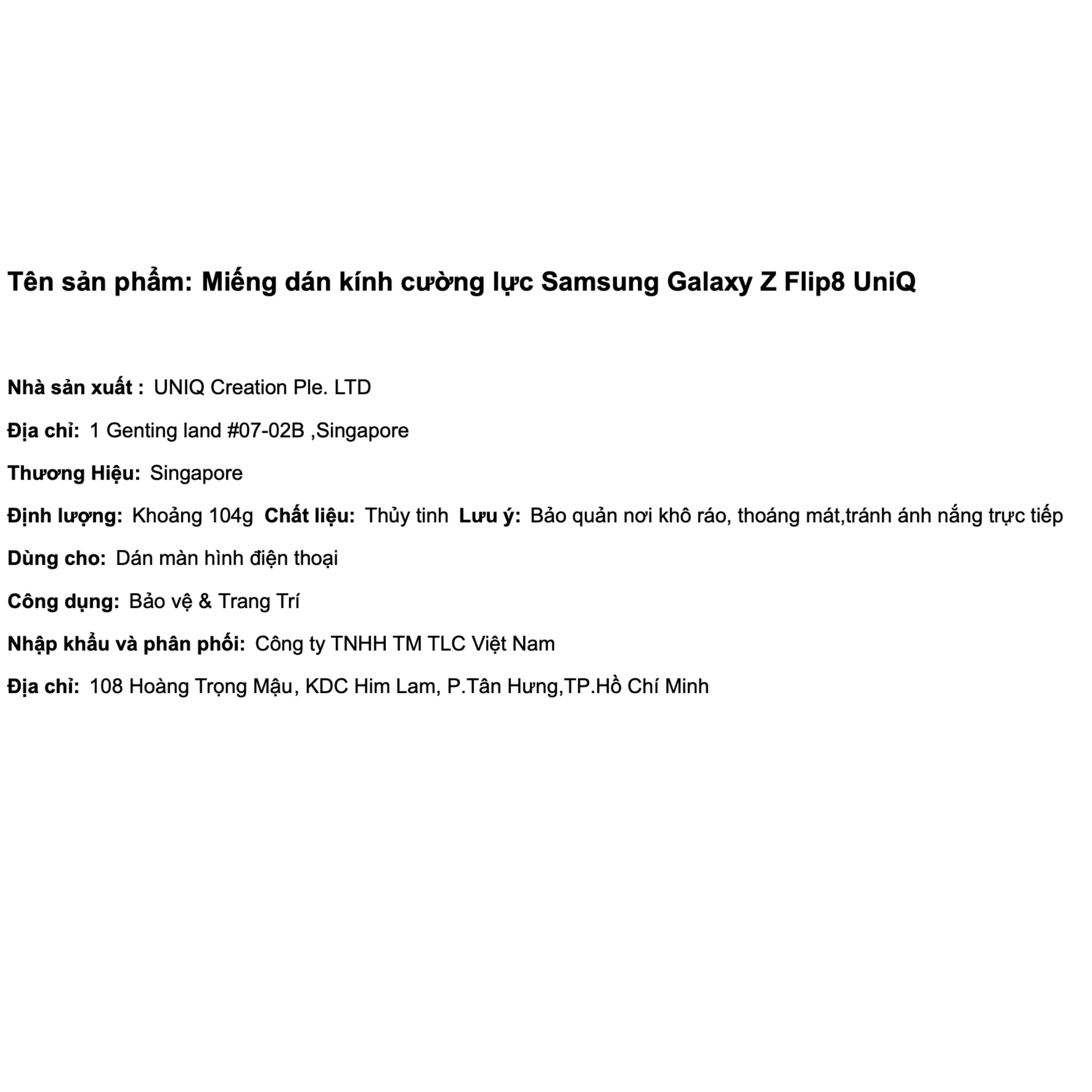 Miếng dán kính cường lực Samsung Galaxy Z Flip8 UniQ - 4