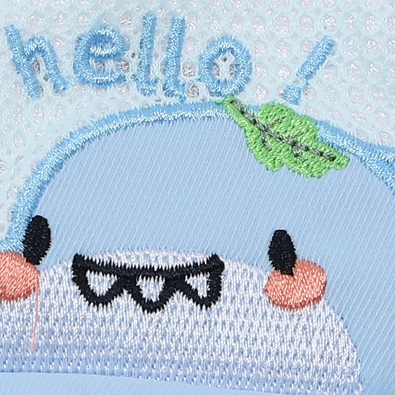 Nón vành cho bé TOP KIDS lưới thỏ con hello màu hồng 22