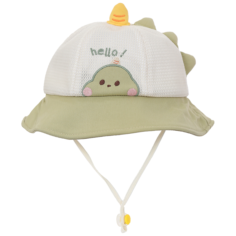 Nón vành cho bé TOP KIDS lưới thỏ con hello màu hồng 10