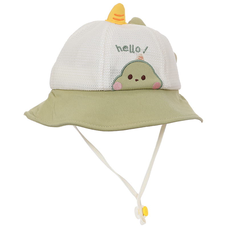 Nón vành cho bé TOP KIDS lưới thỏ con hello màu hồng 12