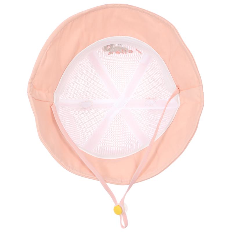 Nón vành cho bé TOP KIDS lưới thỏ con hello màu hồng 7