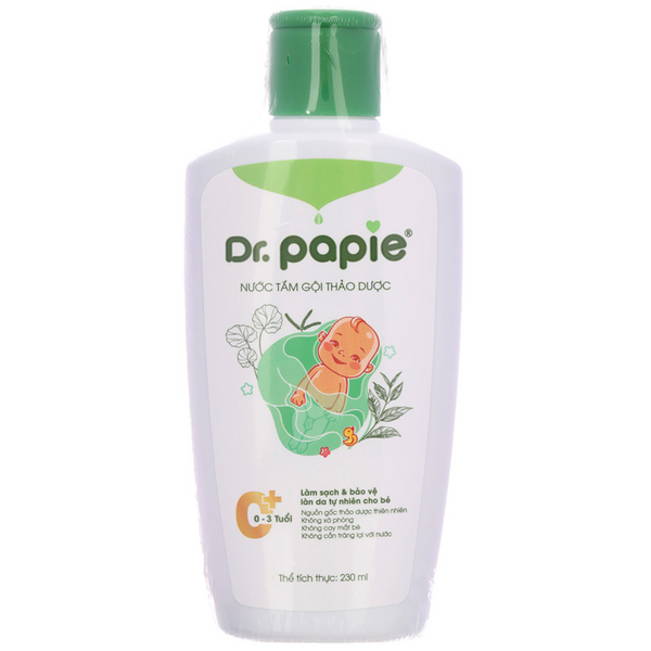 Nước tắm gội thảo dược Dr.Papie ngừa rôm sảy, mẩn ngứa cho bé chai 230ml - 11