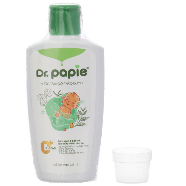 Nước tắm gội thảo dược Dr.Papie ngừa rôm sảy, mẩn ngứa cho bé chai 230ml - 13