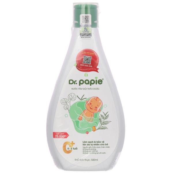 Nước tắm gội thảo dược Dr.Papie ngăn ngừa rôm sảy, mụn nhọt, nổi mề đay cho bé chai 500ml - 8