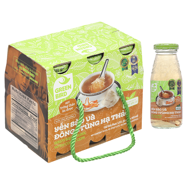 Nước yến sào và đông trùng hạ thảo Green Bird