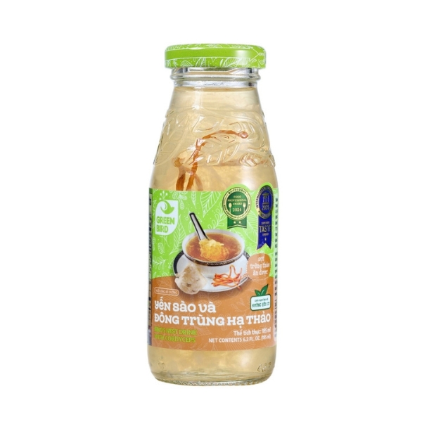 Nước yến sào đông trùng hạ thảo Green Bird 185 ml (từ 18 tuổi) - AVAKids.com