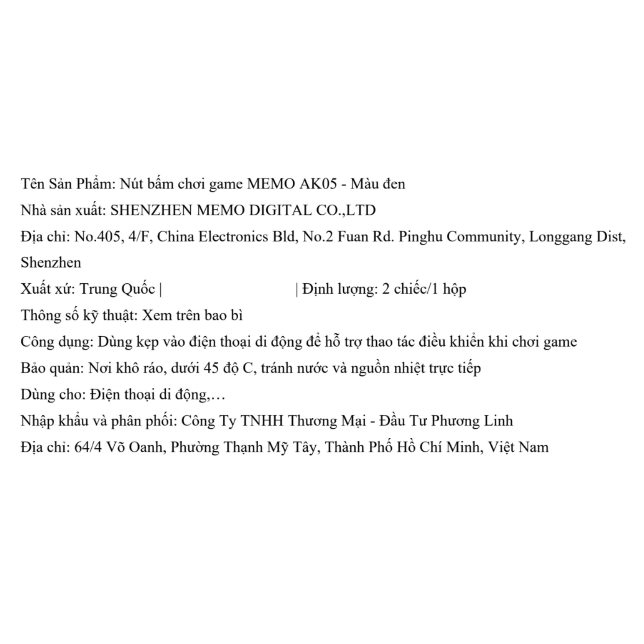Nút bấm chơi game MEMO AK05 - 9