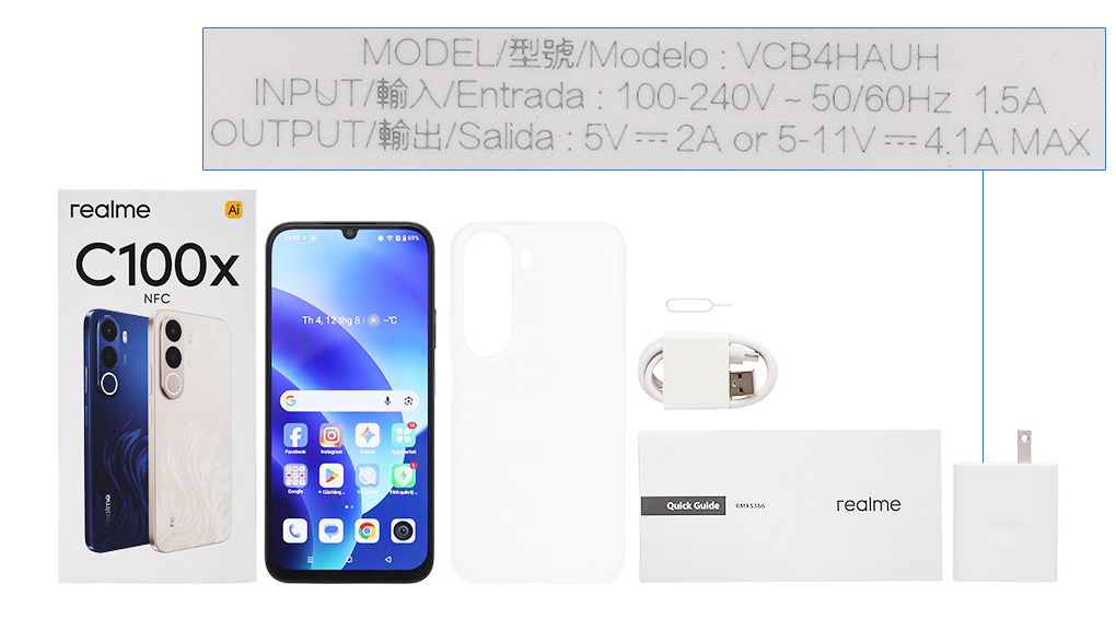 Điện thoại realme C100x 6GB/128GB Xanh - 12