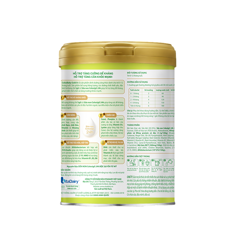 Sữa bột ColosBaby Gold 0+ (sữa non) hương vani 800g (0 - 12 tháng) - Giao ngẫu nhiên 4