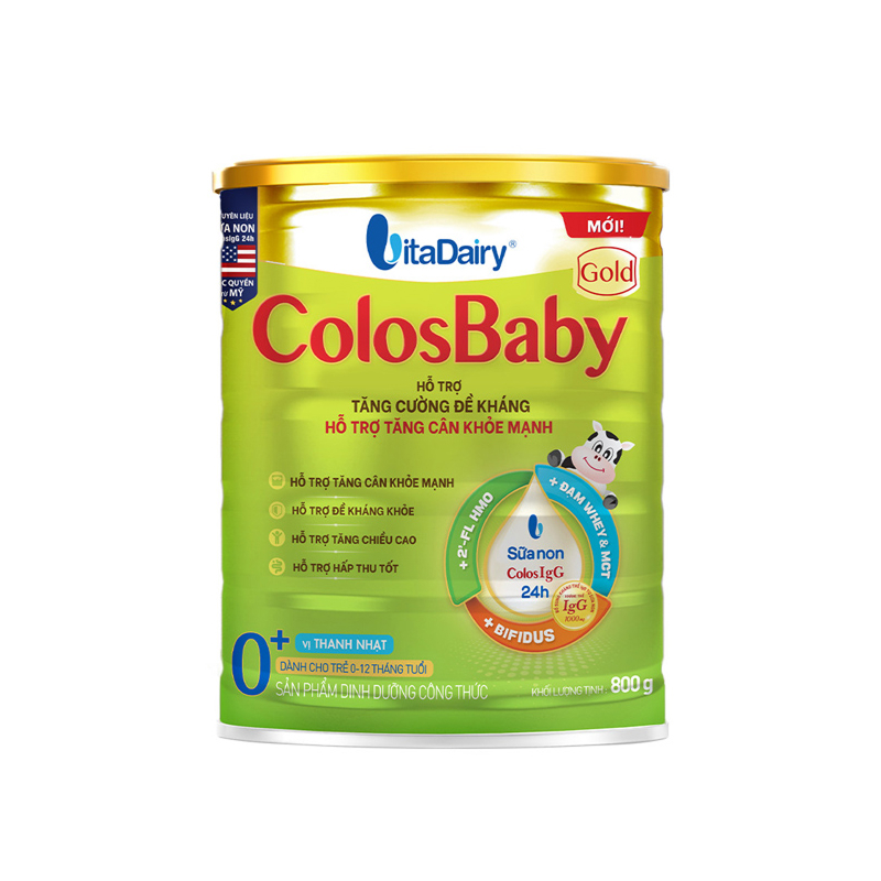 Sữa bột ColosBaby Gold 0+ (sữa non) hương vani 800g (0 - 12 tháng) - Giao ngẫu nhiên 6