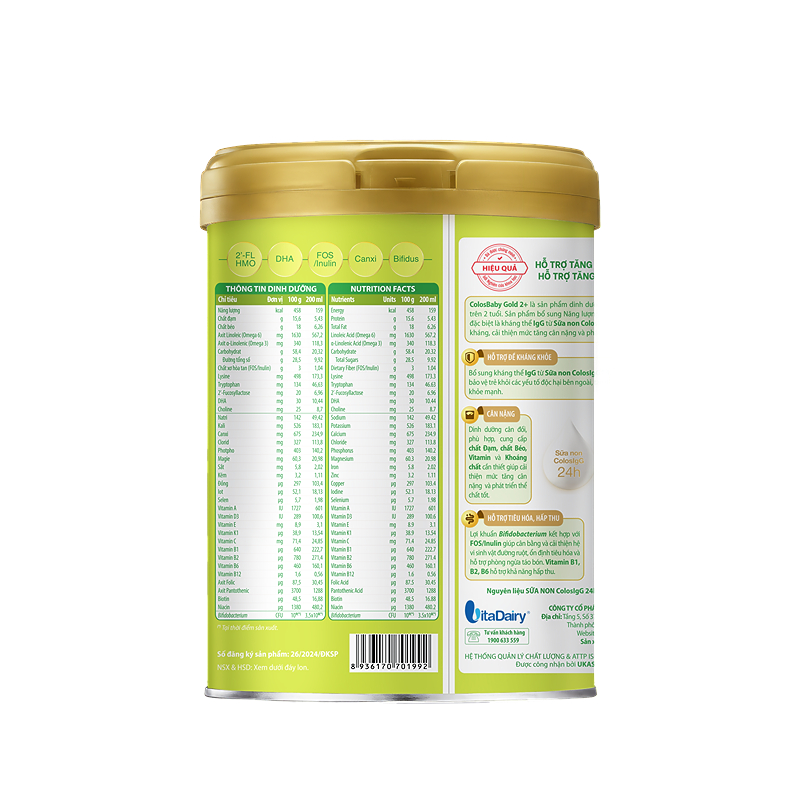 Sữa bột ColosBaby Gold 2+ (sữa non) hương vani 800g (từ 2 tuổi) - Giao ngẫu nhiên 4