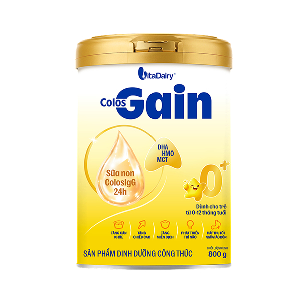 Sữa bột Colos Gain 0+ 800g cho bé 0-12 tháng tăng cân - AVAKids.com