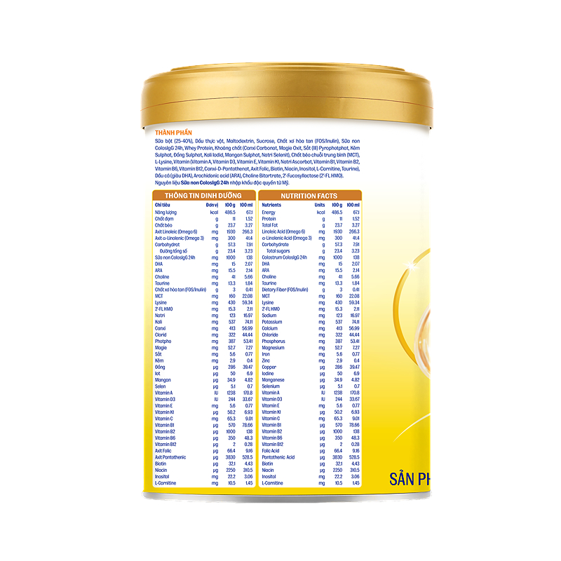 Sữa bột Colos Gain 0+ (sữa non) hương vani 800g (0 - 12 tháng) - Giao ngẫu nhiên 4