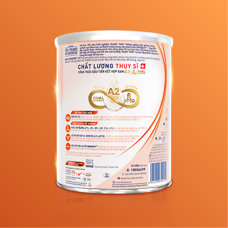 Sữa bột NAN InfiniPro A2 6HMO số 1 (đạm quý A2) 400g (0 - 12 tháng) - Giao bao bì ngẫu nhiên 20