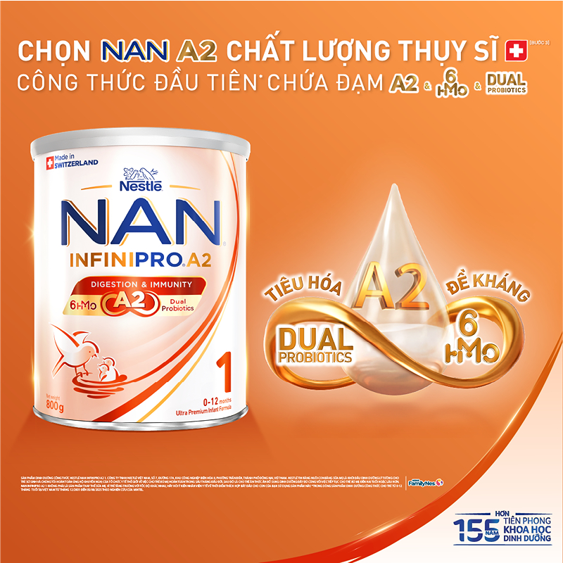 Sữa bột NAN InfiniPro A2 6HMO số 1 (đạm quý A2) 400g (0 - 12 tháng) - Giao bao bì ngẫu nhiên 35