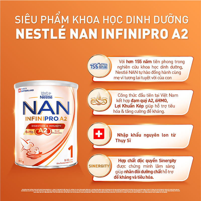Sữa bột NAN InfiniPro A2 6HMO số 1 (đạm quý A2) 400g (0 - 12 tháng) - Giao bao bì ngẫu nhiên 37