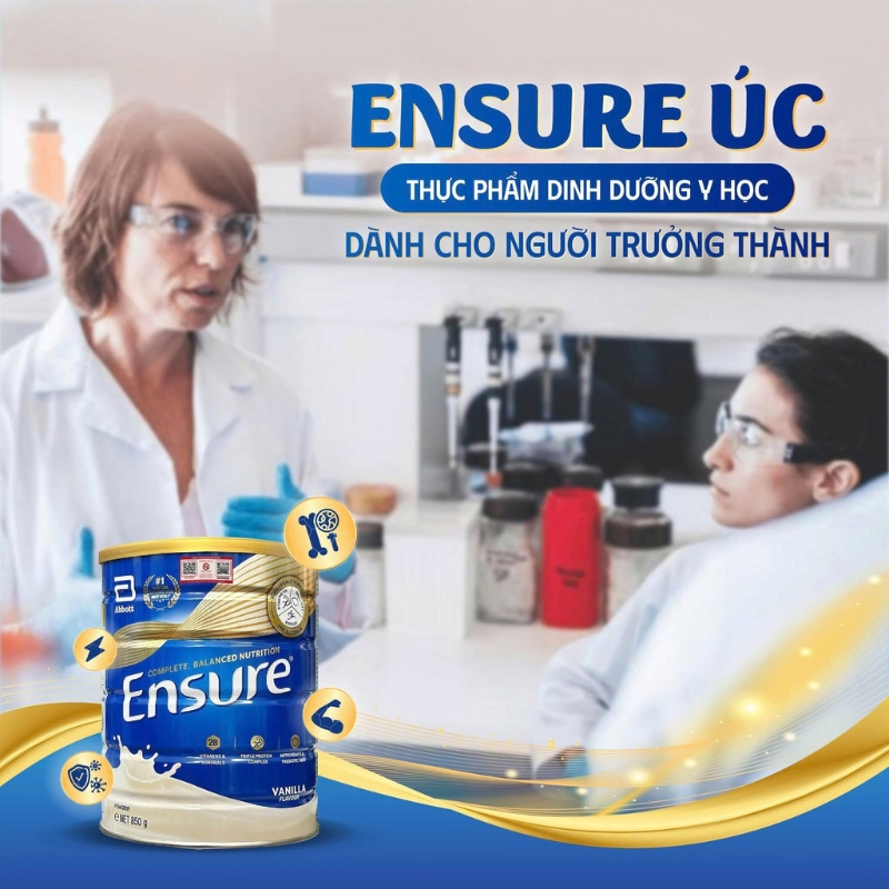Sữa bột người lớn Abbott Ensure Powder Úc hương Vani 850g 10