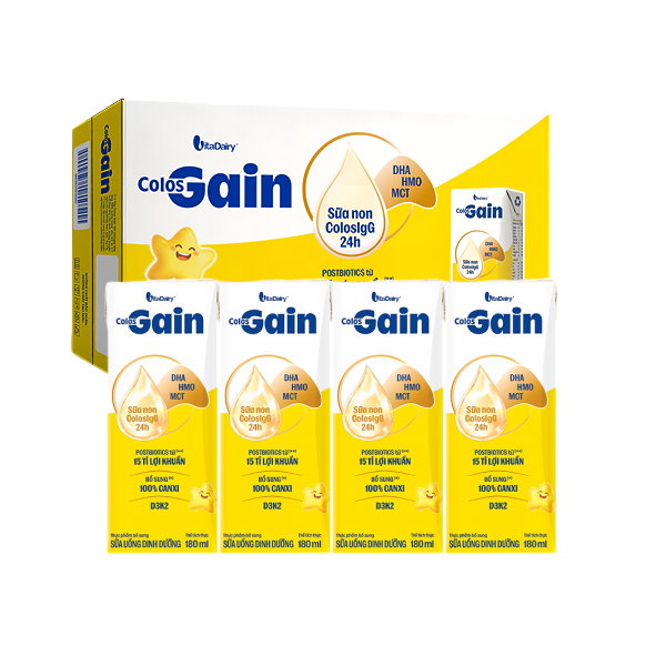 Thùng 48 hộp sữa non pha sẵn Colos Gain - Giao bao bì ngẫu nhiên