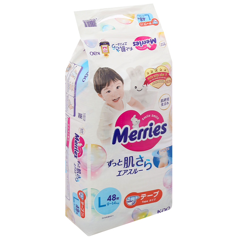 Tã dán Merries size L 48 miếng (9 - 14 kg) - Giao bao bì ngẫu nhiên 3