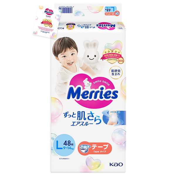 Tã dán Merries size L