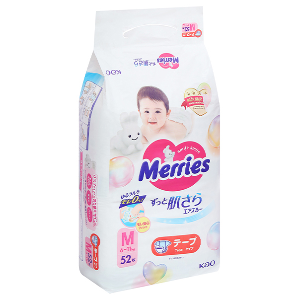 Tã dán Merries size M - Giao bao bì ngẫu nhiên