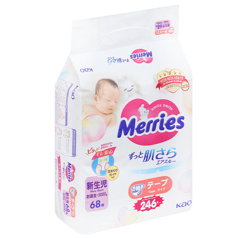 Tã dán Merries size S 62 miếng (4 - 8 kg) - Giao bao bì ngẫu nhiên 19