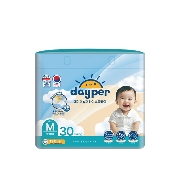 Tã quần Dayper jumbo size M 30 miếng (6 - 11 kg)