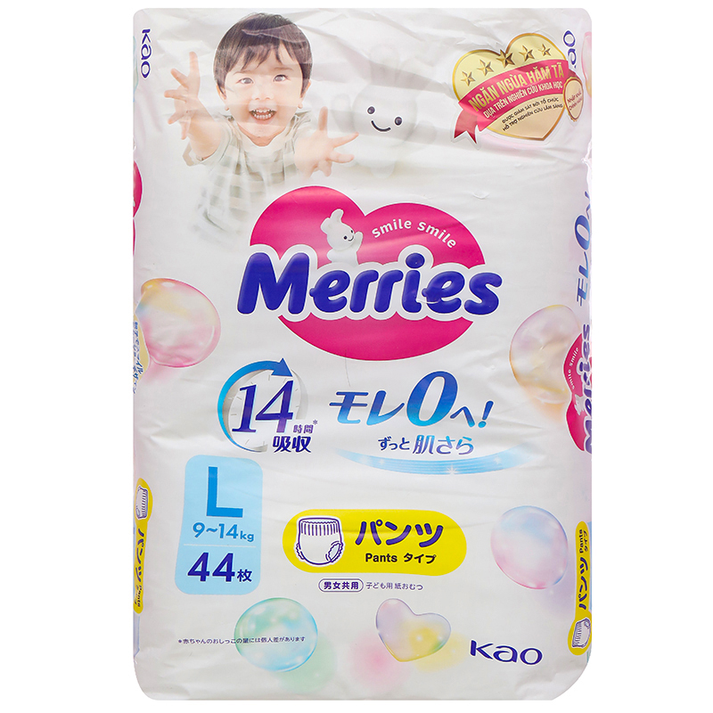 Tã quần Merries size L 44 miếng (9 - 14 kg) - Giao bao bì ngẫu nhiên 4