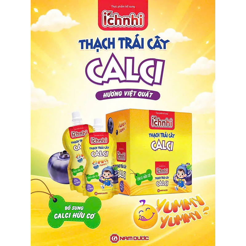 Thạch Ích Nhi bổ sung canxi hương việt quất, 12 túi (từ 6 tháng) 8