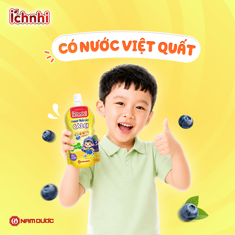 Thạch Ích Nhi bổ sung canxi hương việt quất, 12 túi (từ 6 tháng) 11