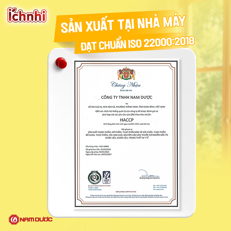 Thạch Ích Nhi bổ sung canxi hương việt quất, 12 túi (từ 6 tháng) 12