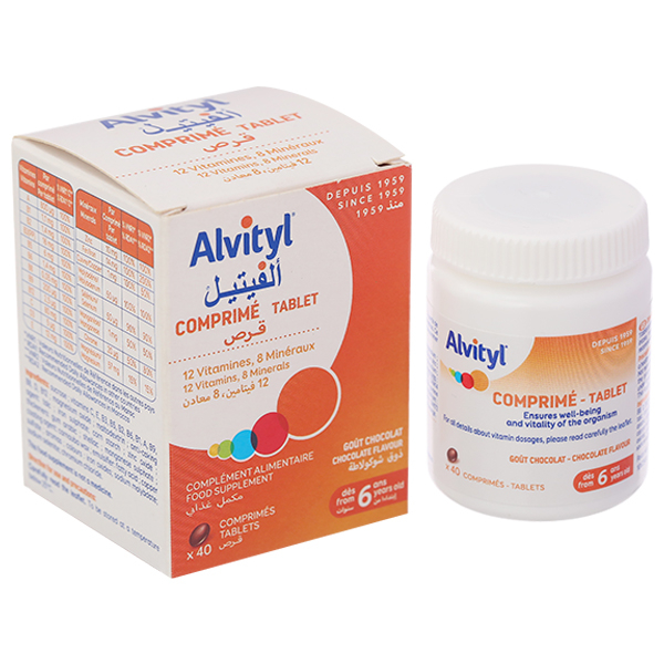ALVITYL Comprimé bổ sung vitamin và khoáng chất, tăng cường đề kháng trẻ từ 6 tuổi