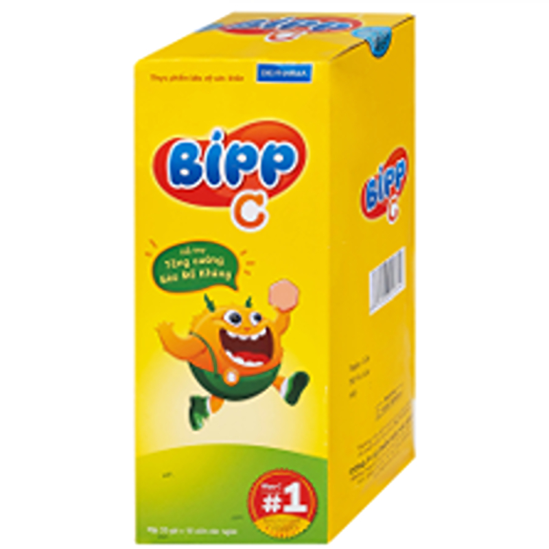 Thực phẩm bảo vệ sức khỏe kẹo bipp c bổ sung vitamin C hỗ trợ tăng sức đề kháng, hộp 35 gói viên ngậm (từ 3 tuổi) 4