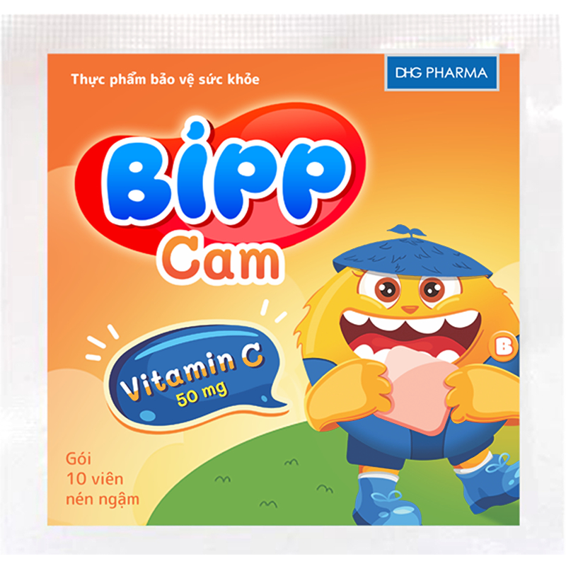 Thực phẩm bảo vệ sức khỏe kẹo bipp c bổ sung vitamin C hỗ trợ tăng sức đề kháng, hộp 35 gói viên ngậm (từ 3 tuổi) 9