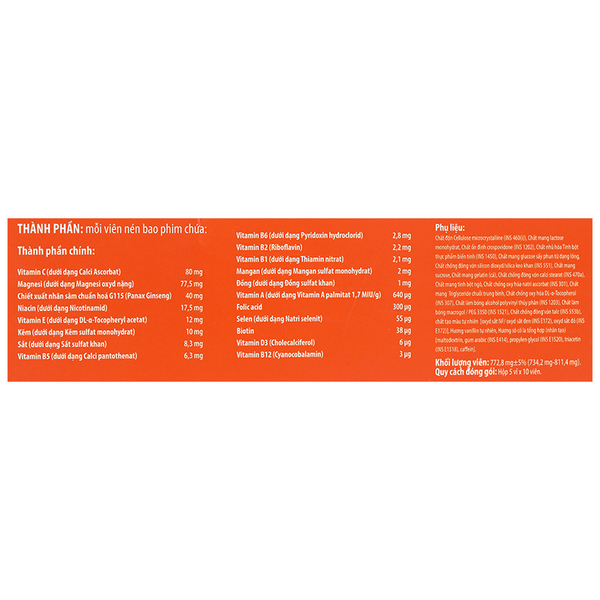 Pharmaton vitality hỗ trợ cải thiện tình trạng mệt mỏi, căng thẳng,  nâng cao sức đề kháng (5 vỉ x 10 viên) - 10