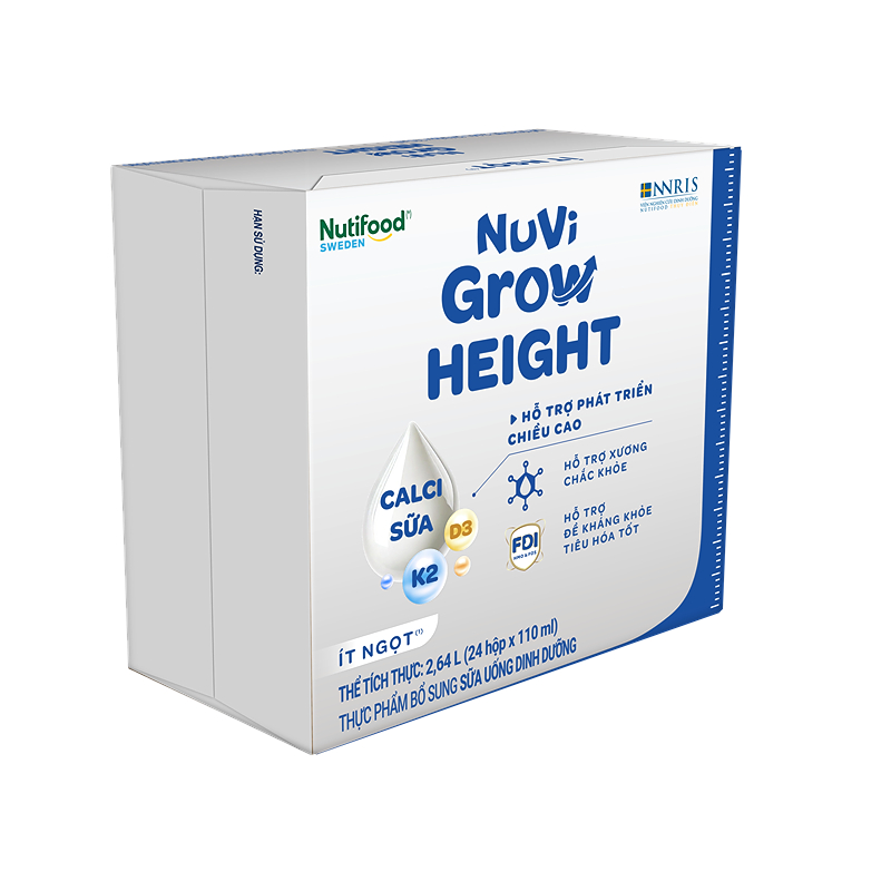 Lốc 4 hộp sữa pha sẵn Nuvi Grow Height 110 ml (từ 1 tuổi) 11