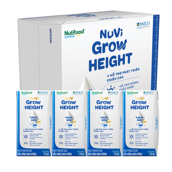 Thùng 24 hộp sữa pha sẵn Nuvi Grow Height