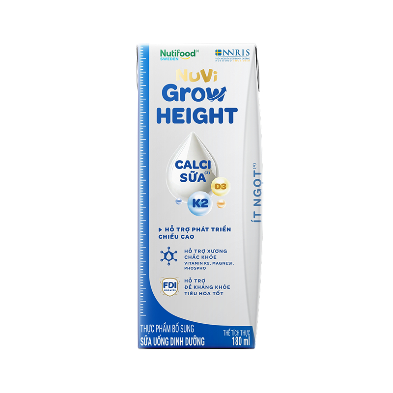 Lốc 4 hộp sữa pha sẵn Nuvi Grow Height 180 ml (từ 1 tuổi) 8